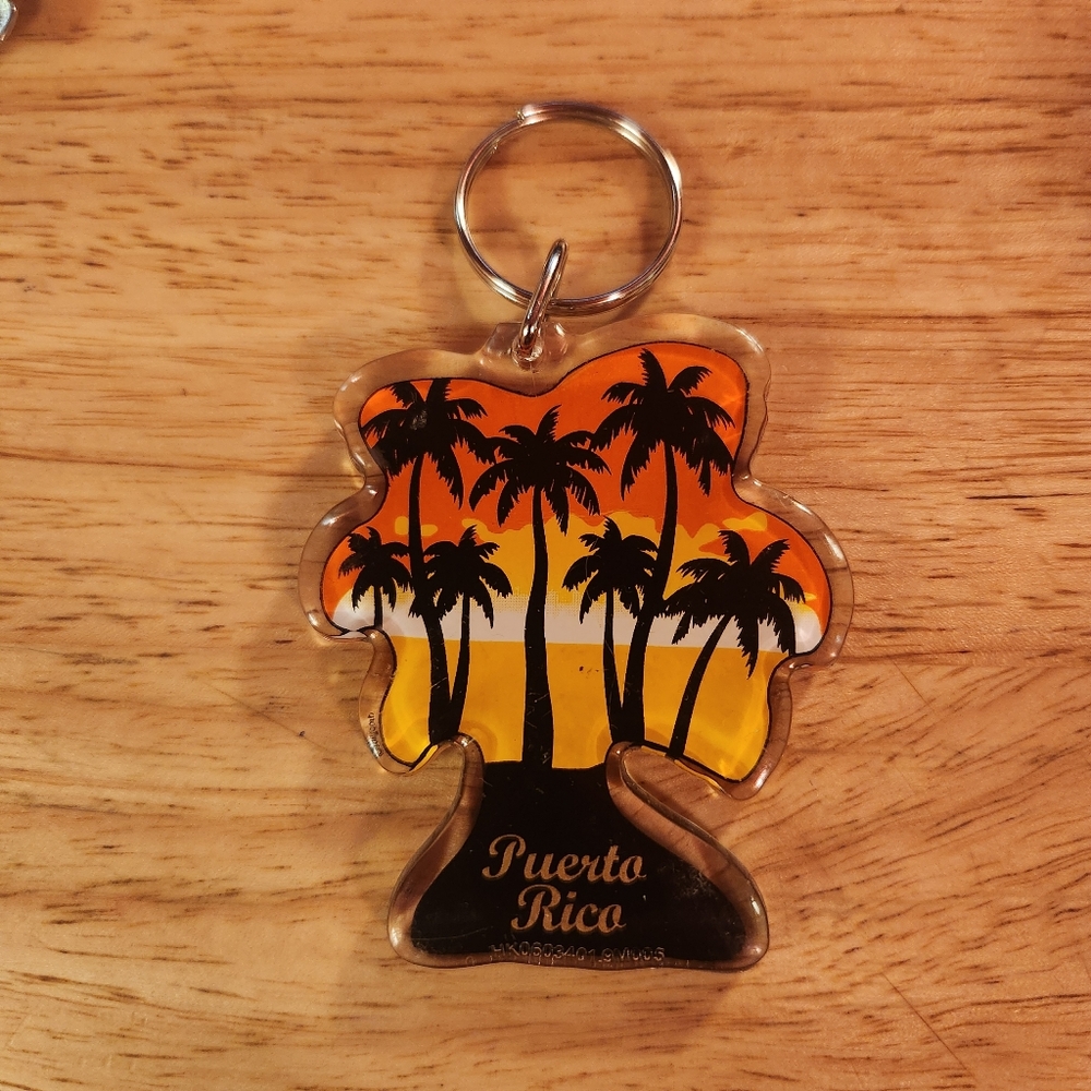 Puerto Rico Palm Tree Keychain